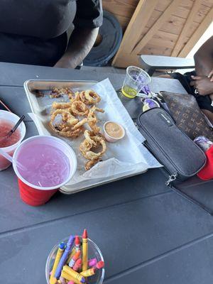 Onion rings that were 8 dollars