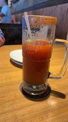 Michelada!! Good. Would have been better over ice