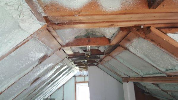 Closed Cell Spray Foam insulation in the attic