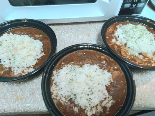 Chicken and sausage gumbo