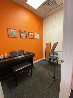 Studio spaces at Center Stage have been optimized for safety during private lessons.