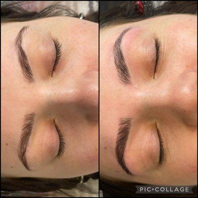 Brow wax and tint