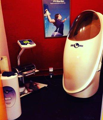 This is the Bod Pod   The most effective way for us to measure your body fat and to create your nutritional program