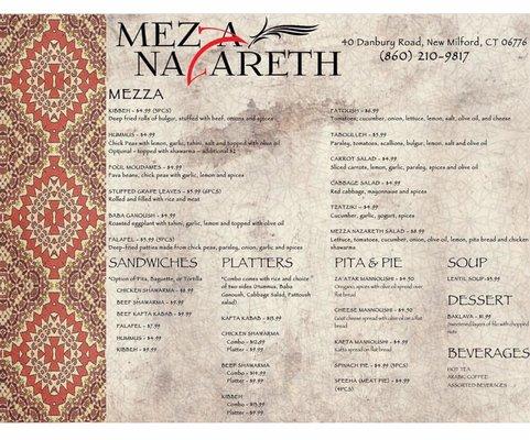 Check out our MENU: