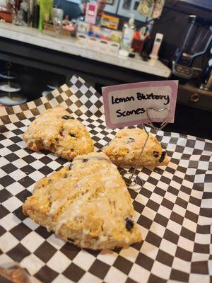 Lemon blueberry scones