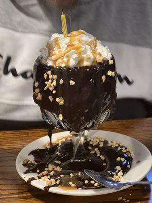 Brownie sundae