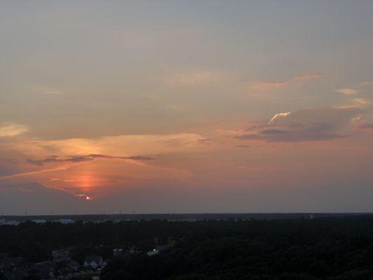 Sunsets are beautiful from the top floors