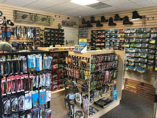 Fully equipped with the hottest baits and lures for our area!