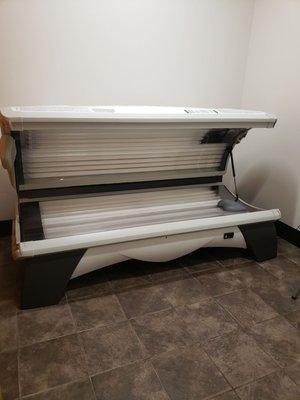 The first tanning bed I've seen in any of the Anytime fitness gyms that I've been to!