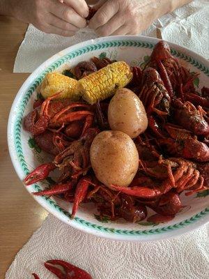 Crawfish is delicious and huge!