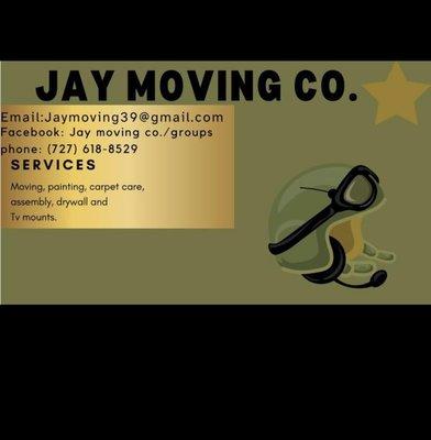 Jay moving co. logo and contact txt or email