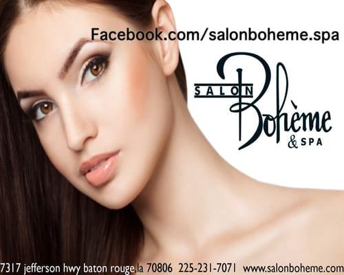 Join us on facebook for special offers  Facebook.com/salonboheme.spa