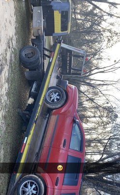 Durango being towed