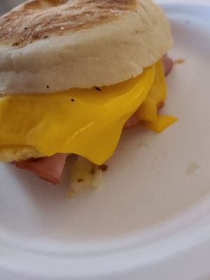 Ham and cheese schmuffin