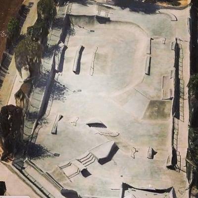 Sky view of skatepark