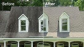 Removal of algae. Make your homes roof look new again.