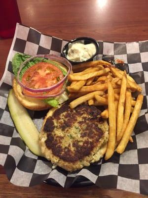 Crab cake sandwich