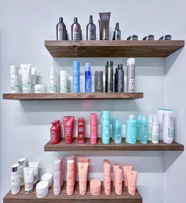 American Crew, Sebastian, and Wella products are available at Wabi Sabi Hair Studio.