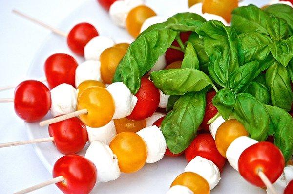 Caprese skewers.