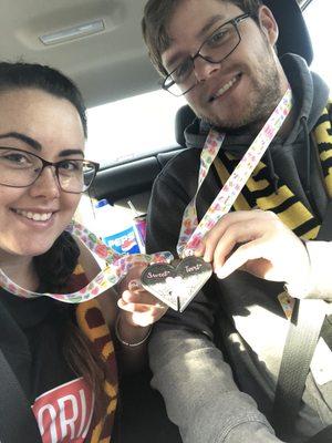 Post Sweet Tart 5k. Cute matching medals