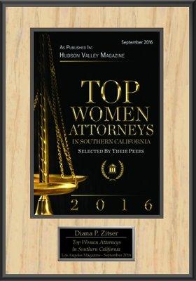 Top Women Attorneys In Southern California  -  As Published In: Los Angeles Magazine, September 2016.