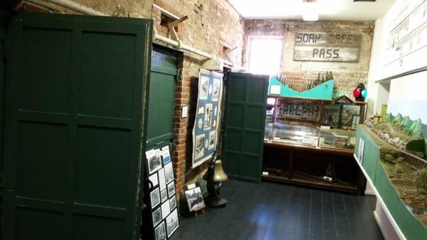 The jail cells.  Those are very solid iron doors. Peek inside, cool stuff.