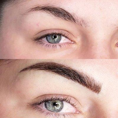 Microblading the perfect brow