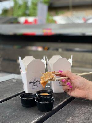 Sesame Chicken Dumpling with Spicy Mayo