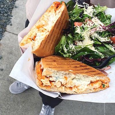 Buffalo chicken panini