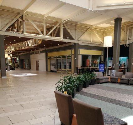 Rest area and hall inside the mall