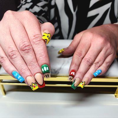 Super Mario Bros Nail Art