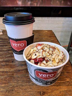 Vero: $3 Combo - Instant Oatmeal with Tinted Water called Coffee