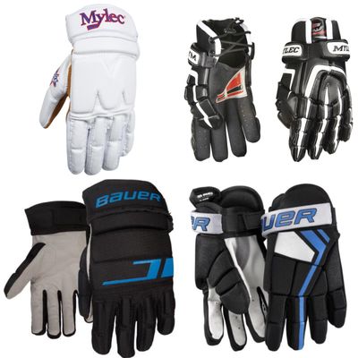 Mylec and Bauer Street hockey gloves