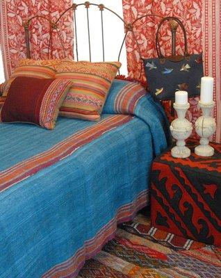 Handwoven and handmade home decor, bedding and curtains.