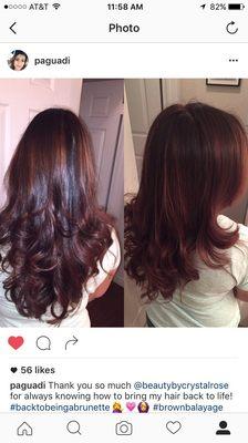 The most perfect brown balayage