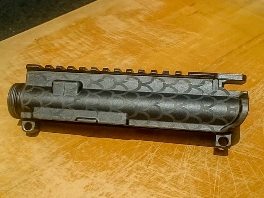 Cerakote stencil pattern on Upper Receiver