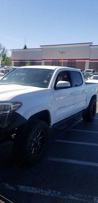 My wife in her 2017 Toyota Tacoma SR5 Double Cab!