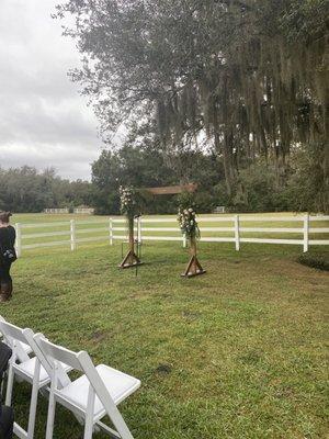 Ceremony under the oak tree