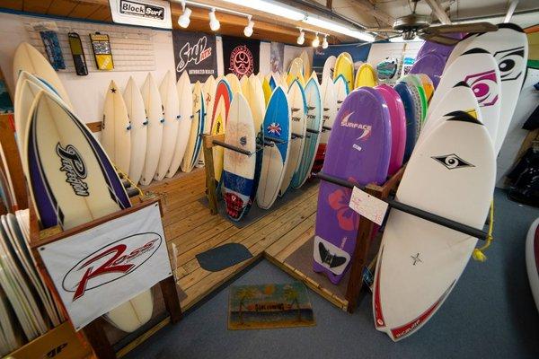 Full selection of new and used surfboards for every rider!