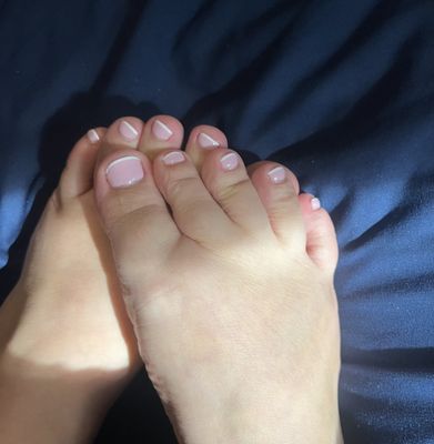 gel french pedicure