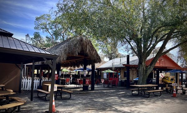 Even more outdoor seating & The Barn (more casual seating in there