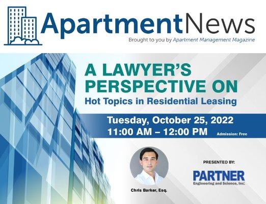 Hear a unique legal and regulatory perspective from an attorney who became a real estate investor and landlord.