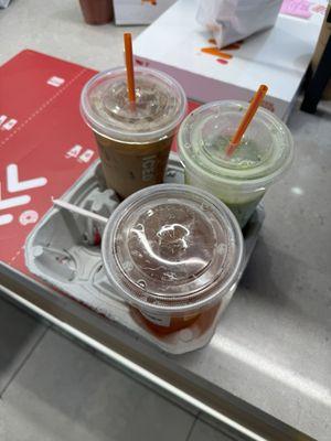 Iced Matcha Latte, Ice Iced Tea, Iced Latte