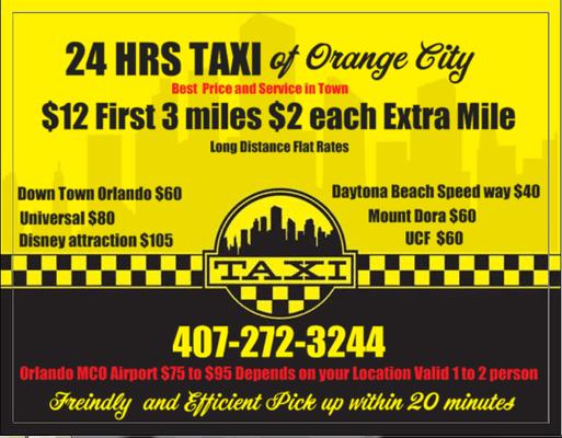 24 Hour Taxi of Orange City