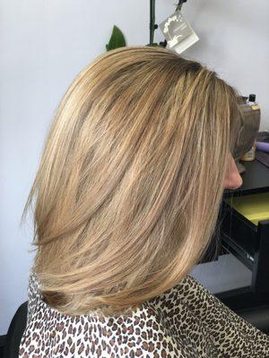 Natural blonde highlights