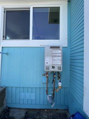 1920's home upgraded to tankless water heater.