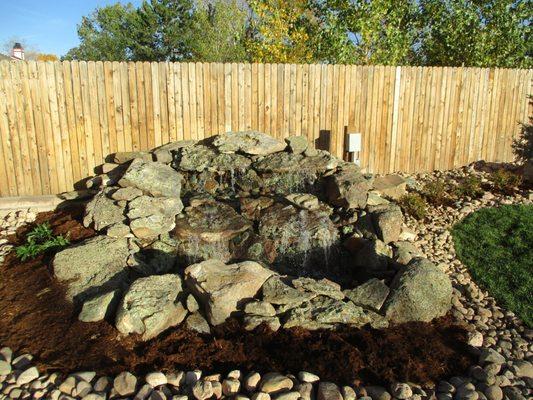 Natural Moss Rock Pondless   Water Feature