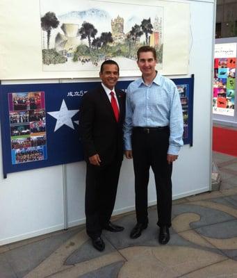 CEO Citadel Law corp. Daniel Hales with Antonio Villaraigosa