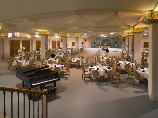 Grand Ballroom set for Wedding Reception