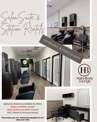 Affordable Suites & Stations For Lease!